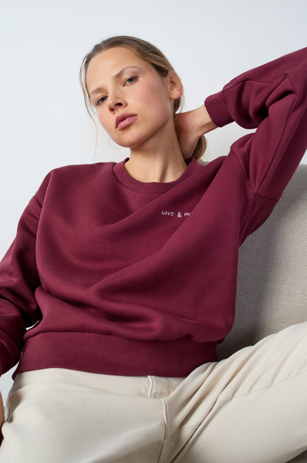 Sweat avec coton;${refinementColor}