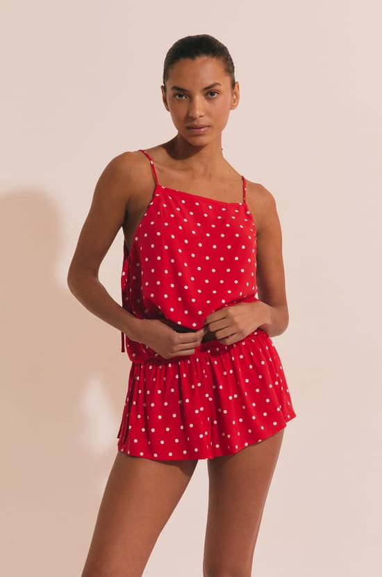 Short de pyjama &agrave; pois;${refinementColor}