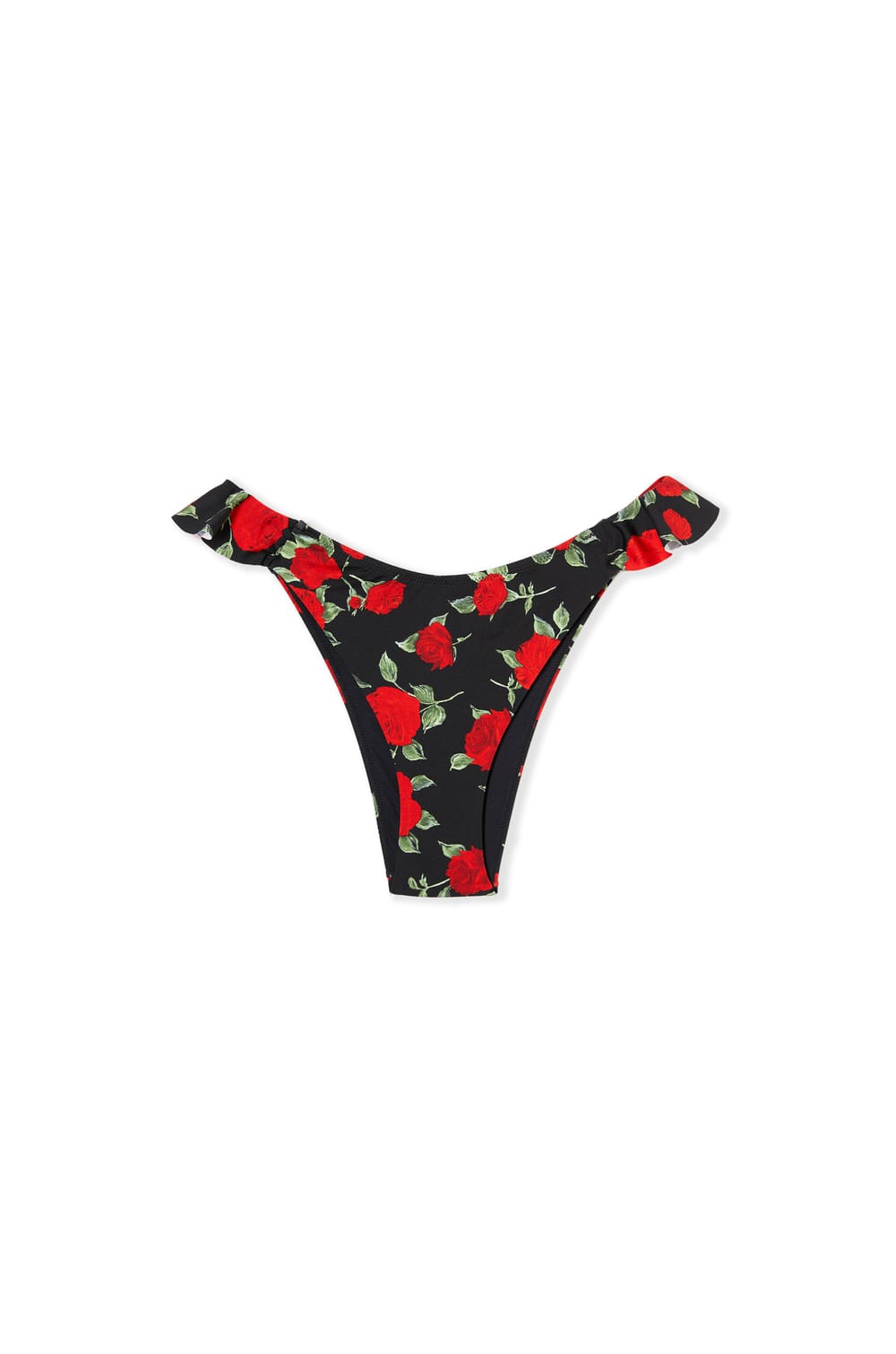 Bas de maillot de bain br&eacute;silien high leg &agrave; motif floral;${refinementColor}