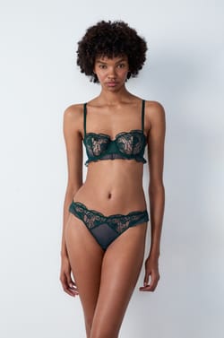 Embroidered Tulle Thong;${refinementColor}