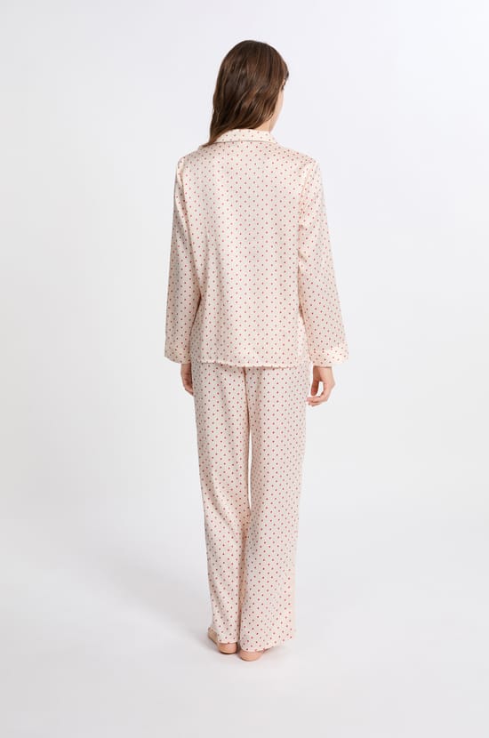 Conjunto de pijama de 2 piezas con estampado y antifaz;${refinementColor}