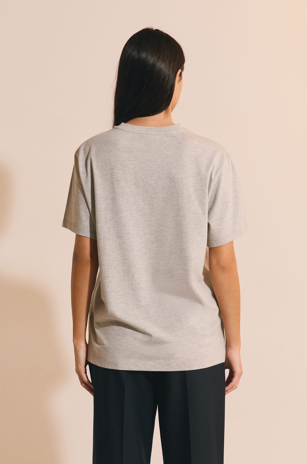 Camiseta de manga corta de algod&oacute;n bordada;${refinementColor}