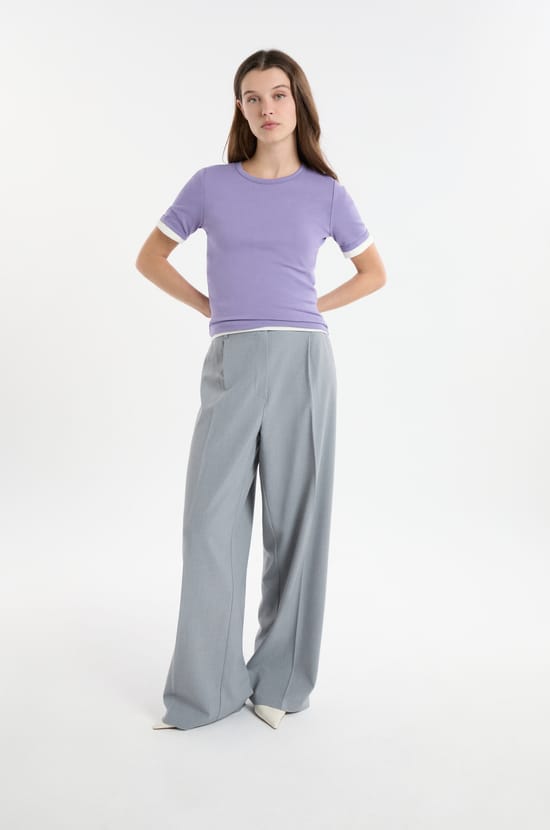 T-shirt manches courtes avec coton;${refinementColor}