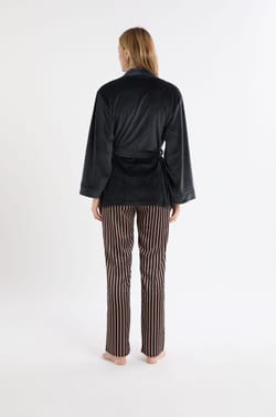 Ensemble de pyjama 3 pièces en satin;${refinementColor}