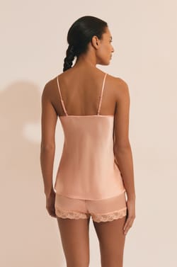 Caraco en soie d&eacute;tails dentelle;${refinementColor}