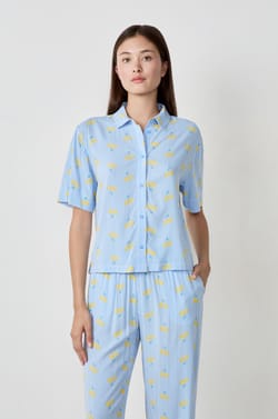 Camisa de pijama estampada;${refinementColor}