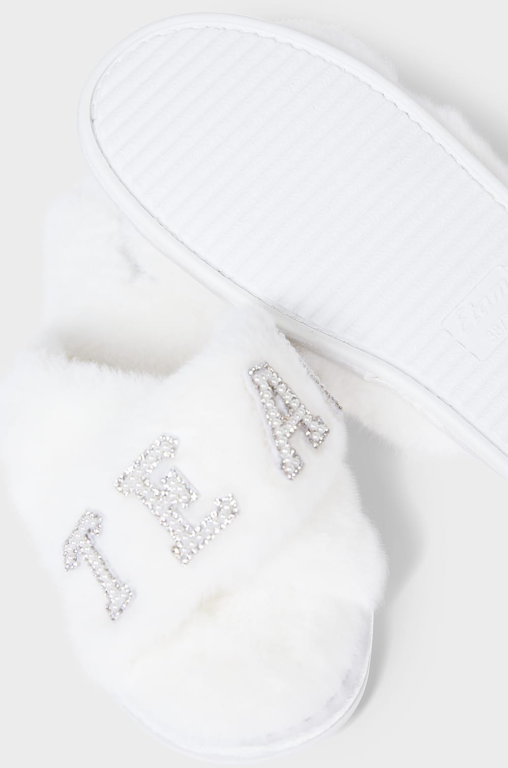 Zapatillas abiertas de piel "Team Bride";${refinementColor}