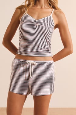 Short de pyjama &agrave; rayures;${refinementColor}