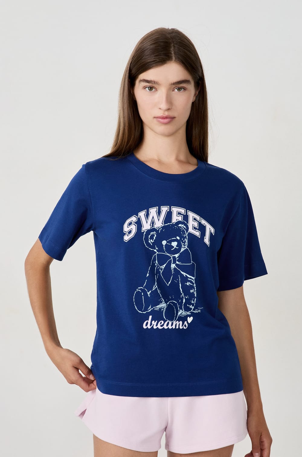 T-shirt de pyjama imprimé;${refinementColor}