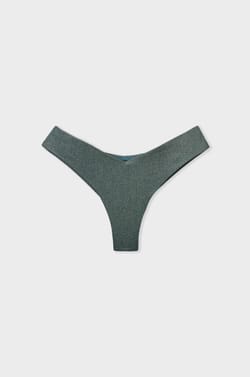 High-leg Brazilian bikini bottom iridescent swimwear;${refinementColor}