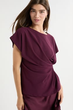 T-shirt manches courtes noué;${refinementColor}