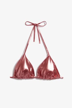 Triangle Bikini Top with Mirror Effect;${refinementColor}