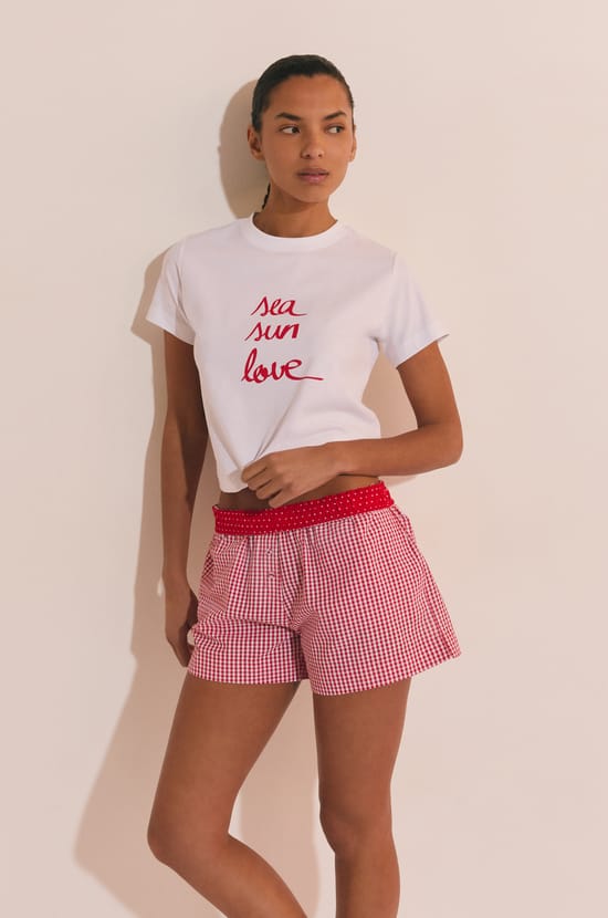 Short de pyjama &agrave; carreaux;${refinementColor}