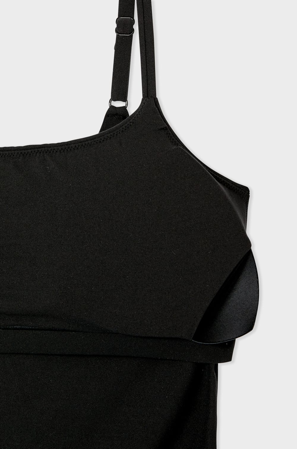 Microfibre top with built-in bralette;${refinementColor}