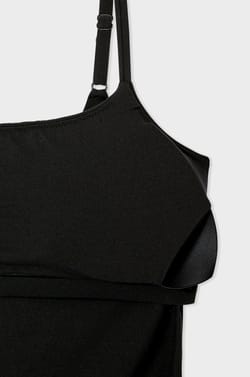Microfibre top with built-in bralette;${refinementColor}