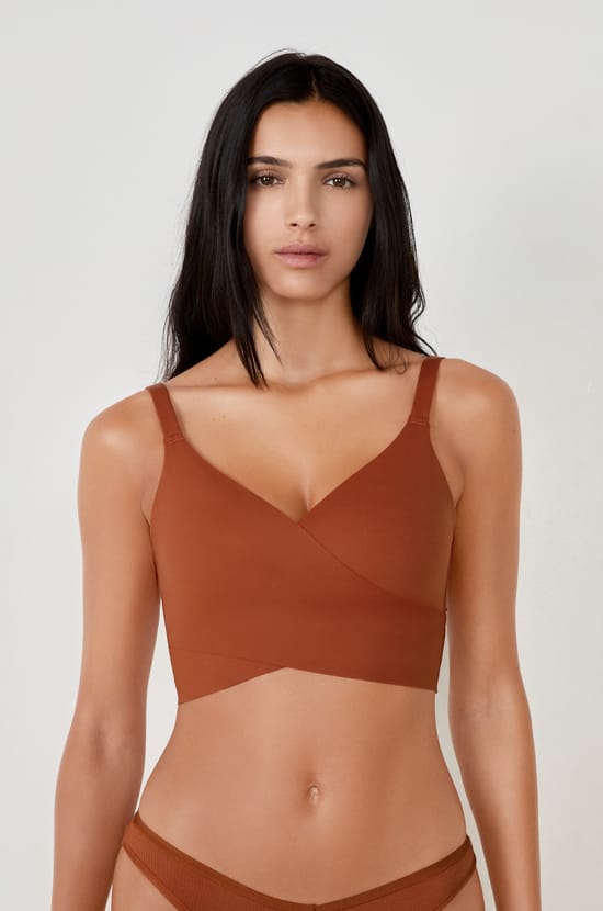 Wireless Wrap Bralette;${refinementColor}