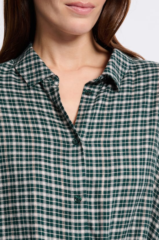 Koszula piżamowa w kratę;${refinementColor}