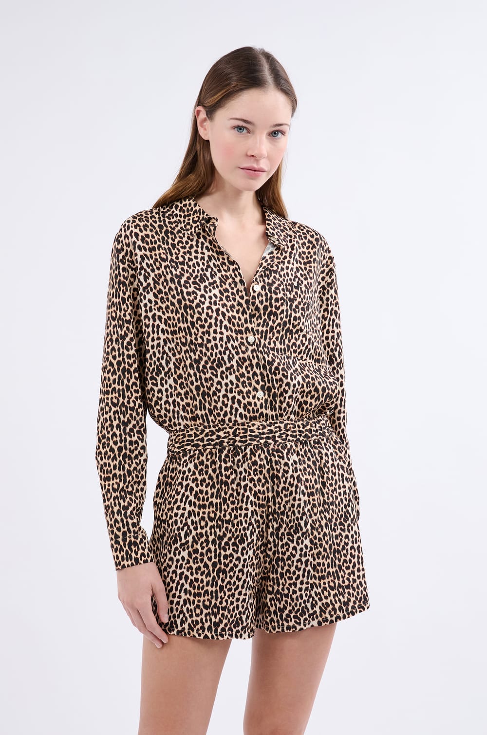 Patterned pyjama shorts;${refinementColor}
