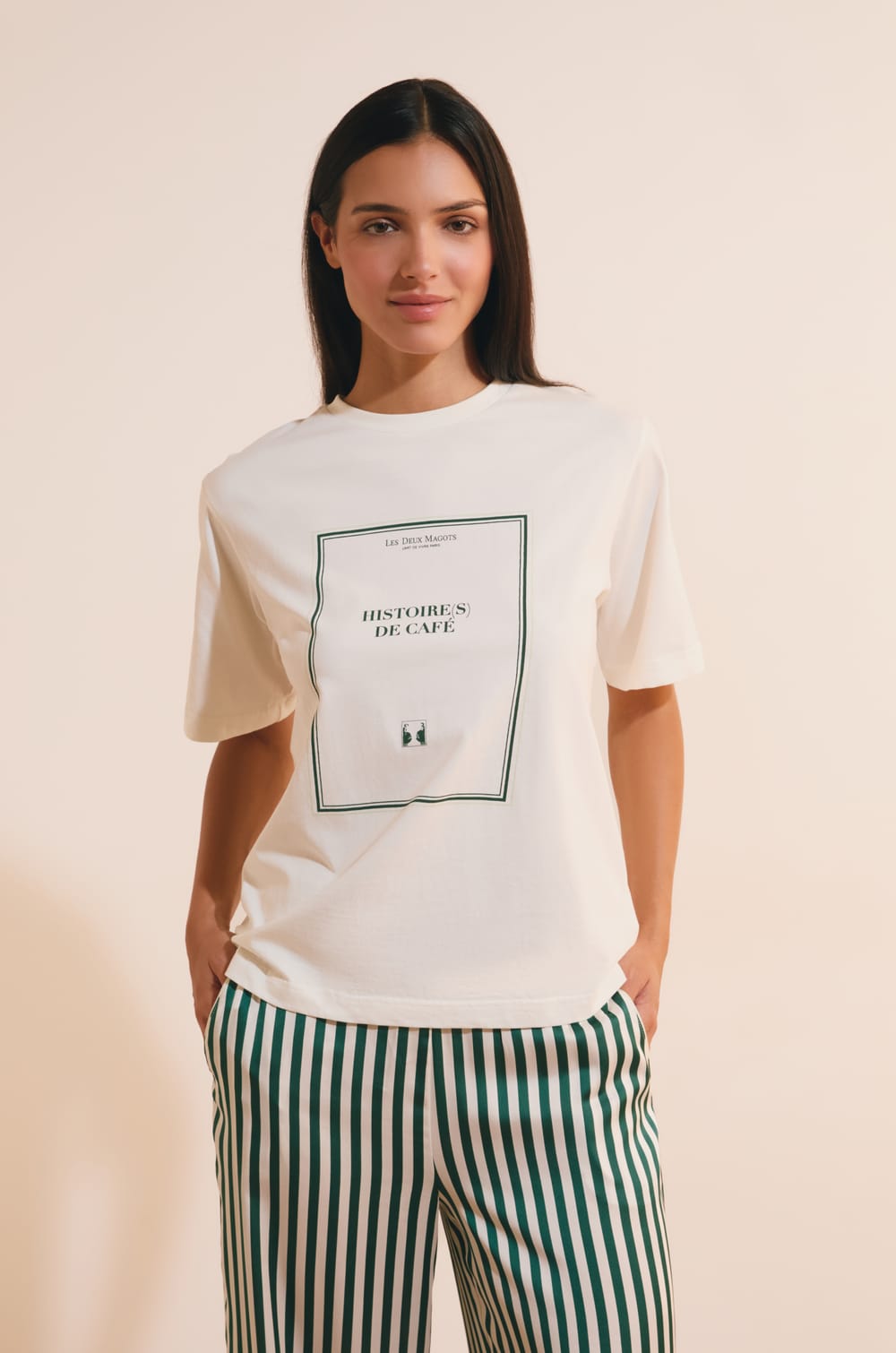 Baumwoll-T-Shirt mit Message;${refinementColor}