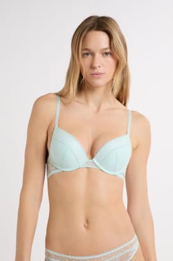 Soutien-gorge N.2 - Le push-up plongeant avec broderie;${refinementColor}