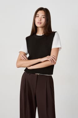 Sleeveless Round Neck Sweater;${refinementColor}