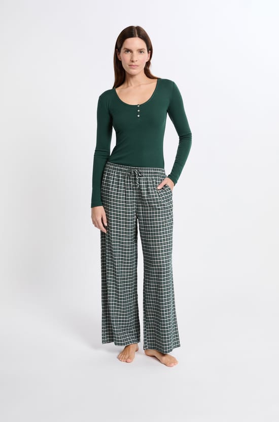 Pantalon de pyjama à carreaux;${refinementColor}