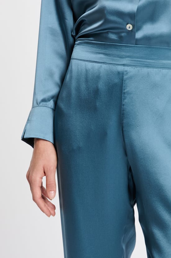Pantalon de pyjama en soie;${refinementColor}