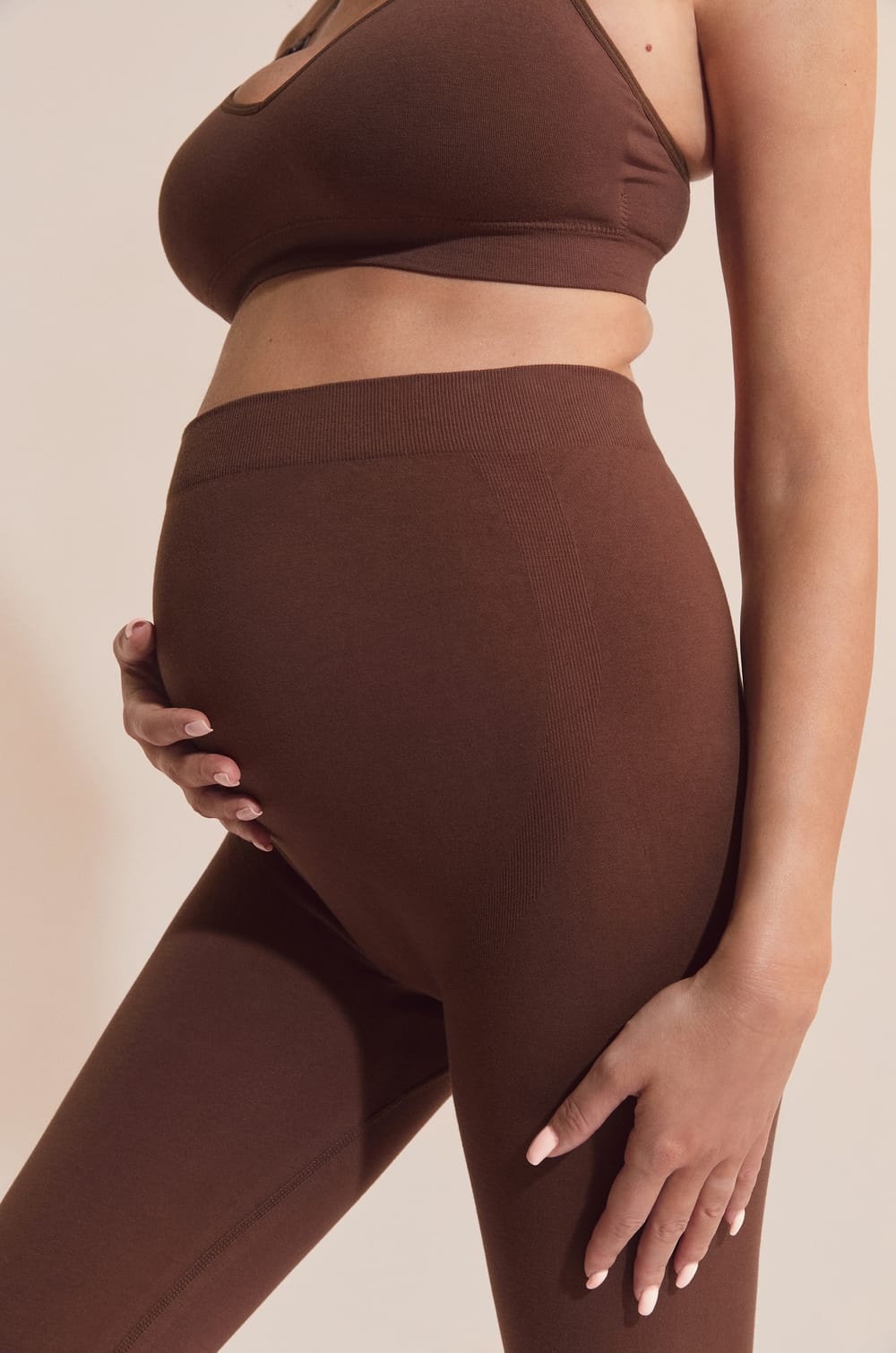 Legging de maternit&eacute; avec coton;${refinementColor}