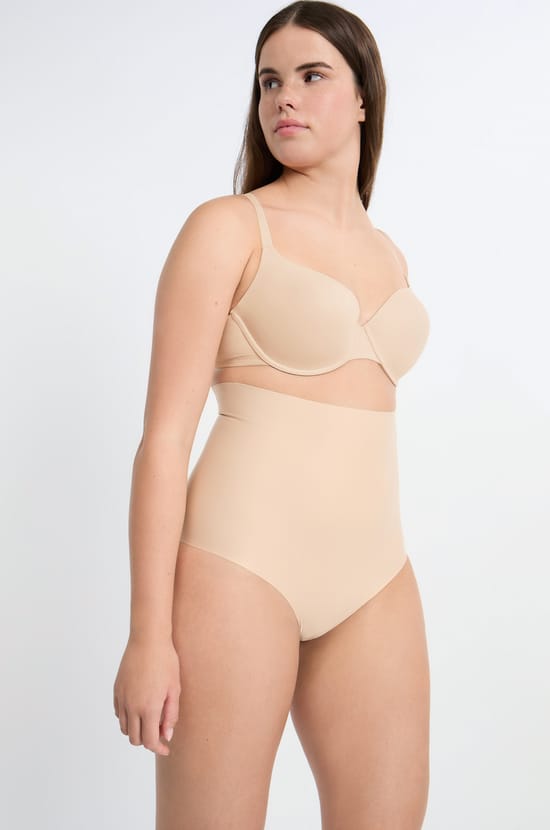 Braguita moldeadora de cintura alta - Sujeción fuerte;${refinementColor}