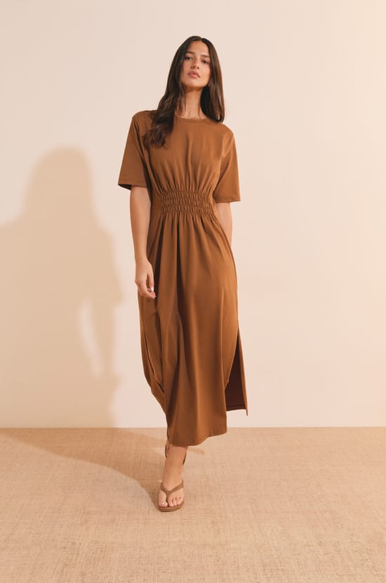 Robe longue en coton;${refinementColor}