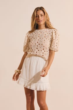 Short Cotton Skirt;${refinementColor}