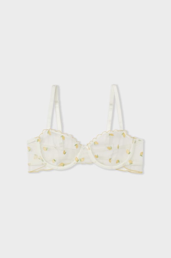 Bra N.9 - Balconette with Lemon Embroidery;${refinementColor}