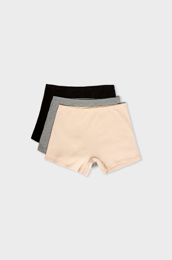 Pack of 3 Cotton Boyshorts;${refinementColor}