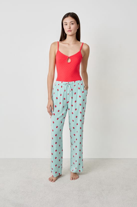 Printed pyjama trousers;${refinementColor}