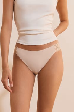 Microfibre and Lace Briefs;${refinementColor}