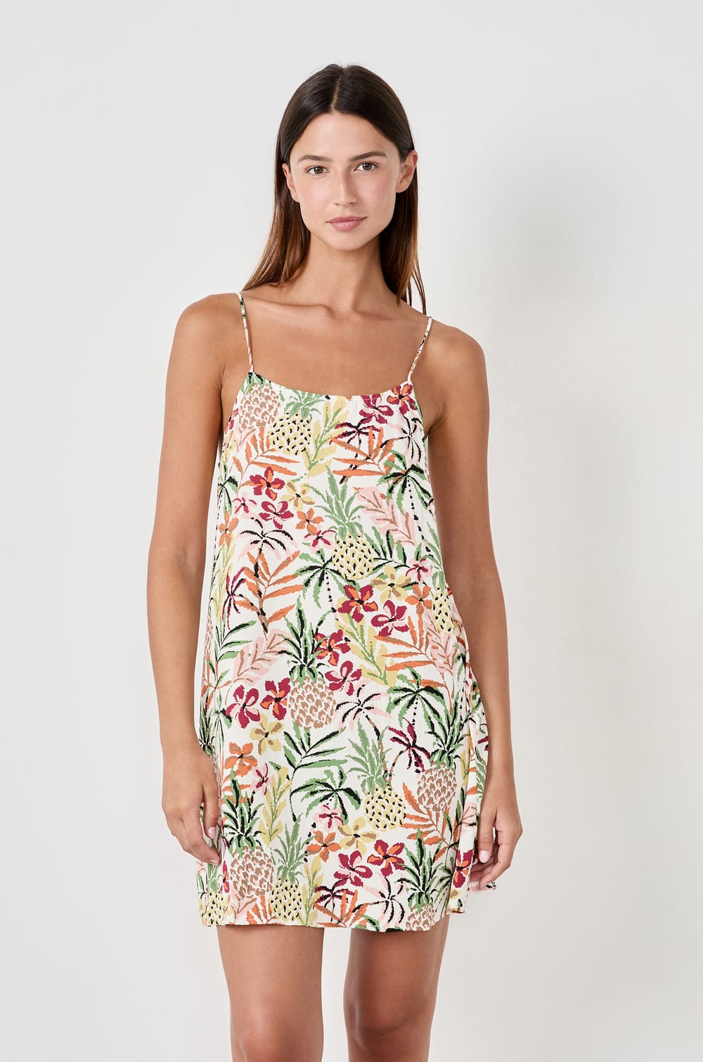 Short printed nightdress;${refinementColor}