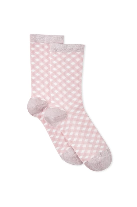 Chaussettes avec coton &agrave; motifs;${refinementColor}