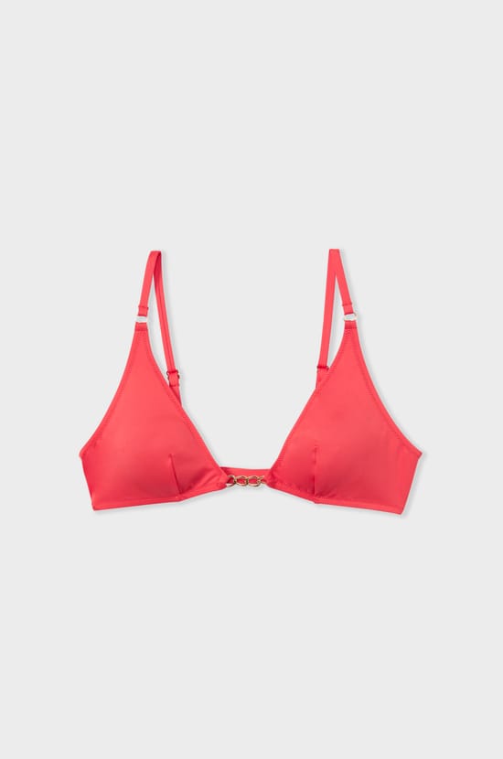 Triangle bikini top with jewel detail;${refinementColor}