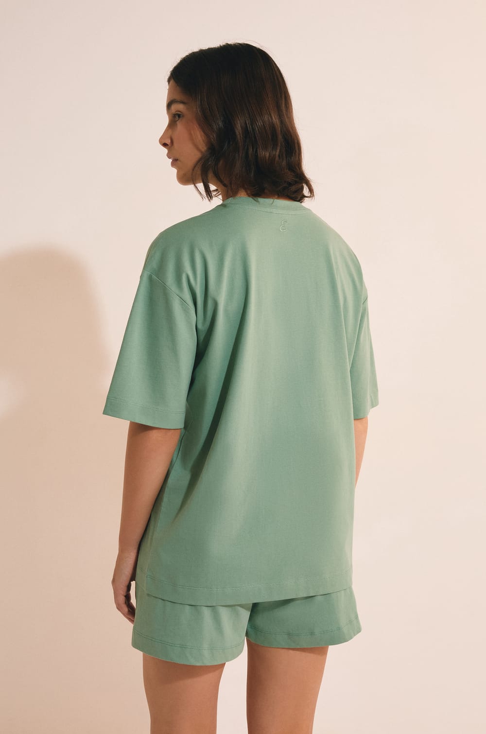 T-shirt de pyjama manches courtes en coton;${refinementColor}