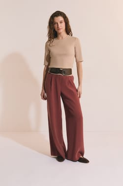 T-shirt manches 3/4 en coton;${refinementColor}