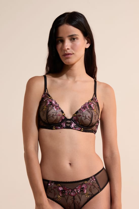 Soutien-gorge avec broderie;${refinementColor}