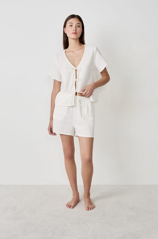 Cotton Pyjama Shorts;${refinementColor}