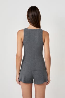 Débardeur côtelé en coton;${refinementColor}