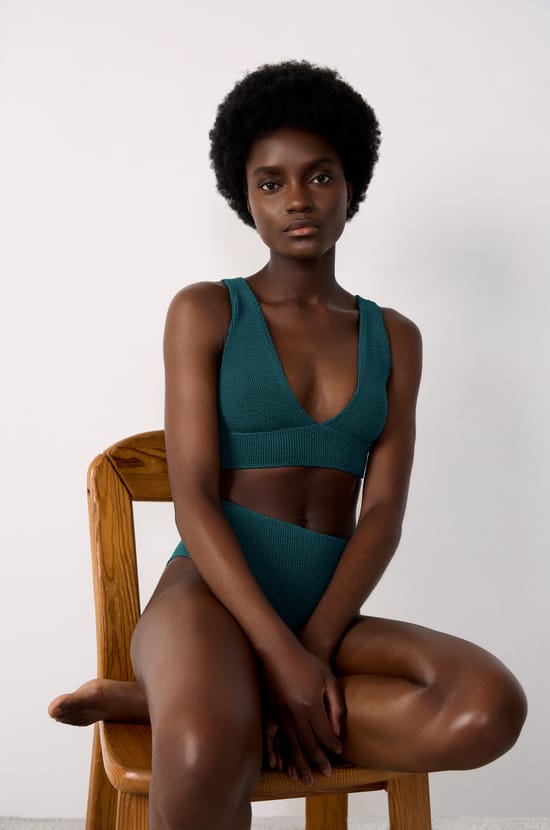 Triangle Bikini Top In Stretch Material;${refinementColor}