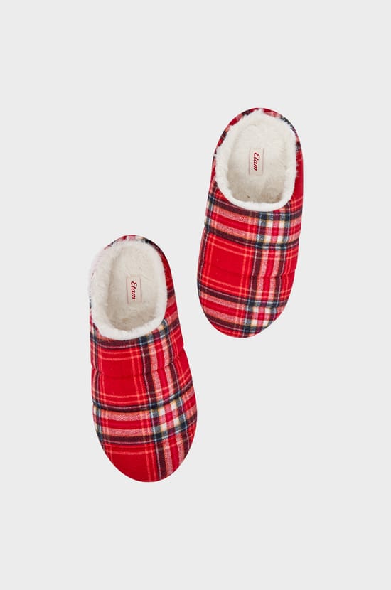 Patterned Mule Slippers;${refinementColor}