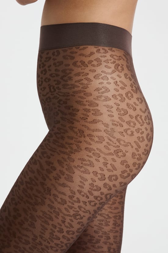 Collant transparent à motifs;${refinementColor}