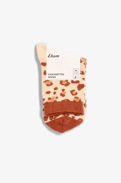 Chaussettes motifs l&eacute;opard;${refinementColor}