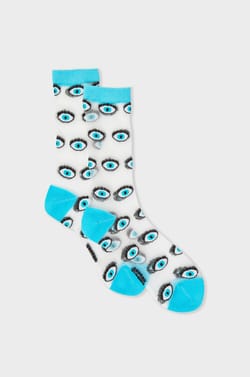 Chaussettes transparentes &agrave; motifs yeux Coucou Suzette;${refinementColor}