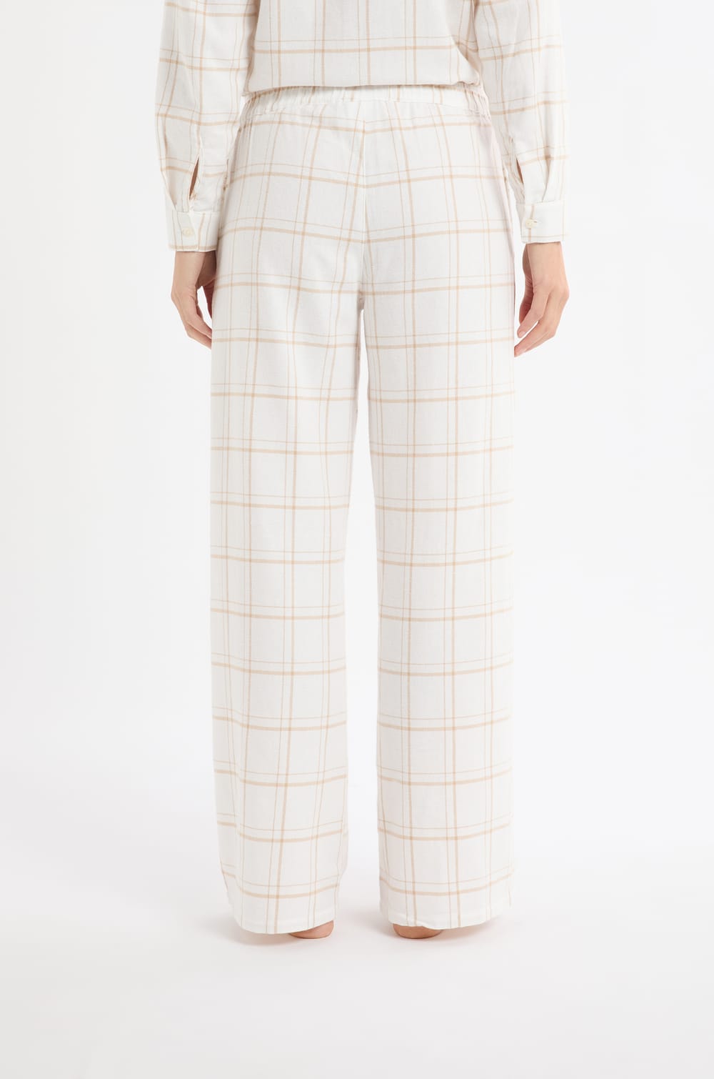 Cotton Plaid Pajama Pants;${refinementColor}