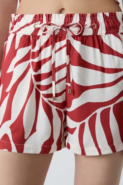 Printed Pyjama Shorts;${refinementColor}